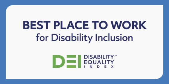 Best place to work for Disability Inclusion: DEI Disability Equality Index