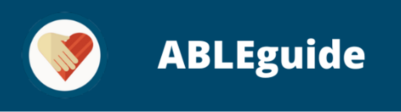 ABLEguide. Hand and heart logo.
