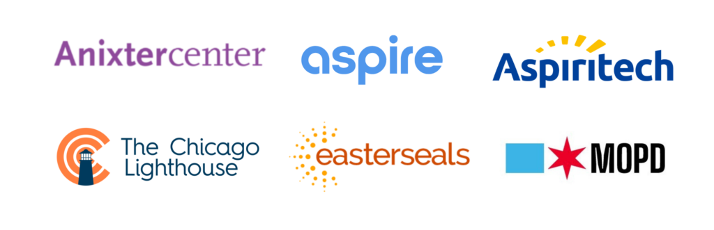 AnixterCenter, Aspire, Aspiritech, The Chicago Lighthouse, EasterSeals, MOPD.